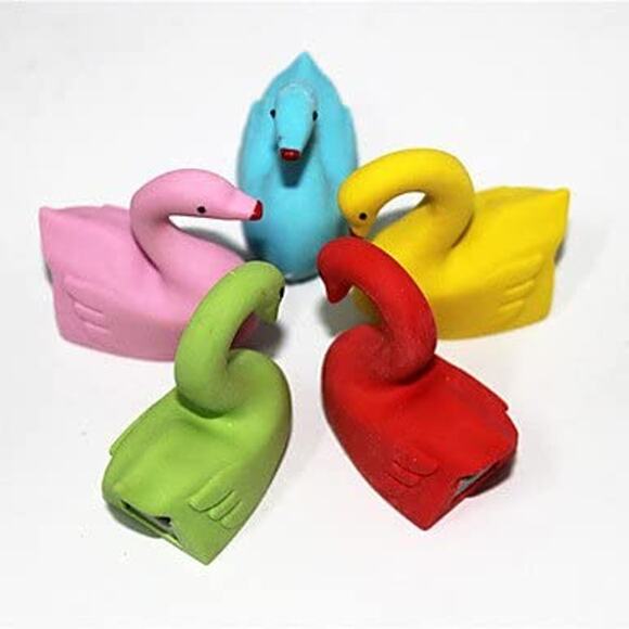 Swan Eraser & Pencil Sharpener Combo Multicolor Box of 24 GREAT FOR TEACHERS - Picture 6 of 10